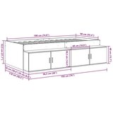  Skladišna krevetna konstrukcija Kontrastno siva 90x190 cm | shoptok.hr