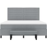  Krevet s podnicom s madracem i klupom svijetlosiva 180x200 cm tkanina | shoptok.hr