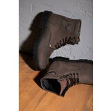 Ducavelli Glaz Genuine Leather Men's Lace-Up Boots, Harley Boots. Cene'.'