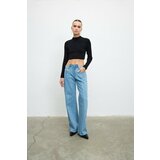 VATKALI Design waist straight jeans - Waxed generation cene