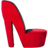 V Stol v obliki visoke pete rdeč žamet | Shoptok.si