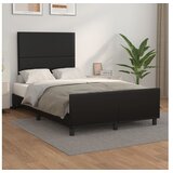  Za krevet s uzglavljem crni 120 x 200 cm od umjetne kože | shoptok.hr