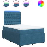  Krevet s oprugama i madracem plavi 120 x 190 cm baršun | shoptok.hr