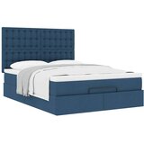  Otomanski okvir kreveta s madracem plavi 140x200cm od tkanine | shoptok.hr