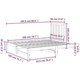  Dnevni ležaj na izvlačenje sivi 2x(90x200) cm masivna borovina | shoptok.hr