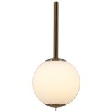 UMAGE Medeninasta kovinska LED viseča svetilka s steklenim senčilom ø 12 cm Audrey – | Shoptok.si