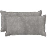  Presvlaka za jastuk 2 kom. HOUTEN Svjetlosiva 40 x 80 cm - Dizajn s paspulom Svjetlosiva 2 | shoptok.hr