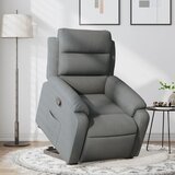 Maison Chic Naslanjač - Relax naslanjač s funkcijo vstajanja temno sivo blago, (22040313) | Shoptok.si