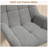  Set od 2 barske stolice retro dizajn podesiva visina izgled flisa siva + crna | shoptok.hr
