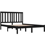  Posteljni okvir črn iz trdne borovine 200x200 cm, (20684251) | Shoptok.si