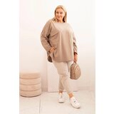 Kesi Włoski Women's Plus Size blouse with cotton, pocket and rolled-up sleeve fango | Eponuda.ba