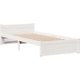  Krevet s regalom za knjige bez madraca bijeli 75x190cm borovina | shoptok.hr
