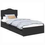  Postelja s shranjevanjem Črna 100 x 200 cm Konstruiran les, (5000106442) | Shoptok.si