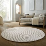 Flair Rugs Ručno rađen vunen okrugao tepih boje slonovače ø 160 cm Zen Garden – | shoptok.hr