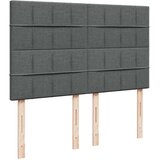 vidaXL Otomanski posteljni okvir z vzmetnico siv 140x190 cm blago | Shoptok.si