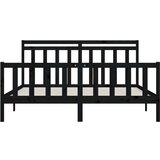  Za krevet od masivne borovine crni 200 x 200 cm | shoptok.hr