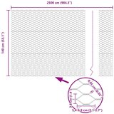 vidaXL ograjni stebri 22 kos U-kanal 140 cm cinkano jeklo, šesterokotna ograja 1.4x25 m cinkano jeklo | Shoptok.si