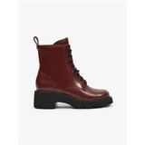 Camper Burgundy Women's Ankle Leather Shoes - Women Cene