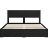  Krevetna konstrukcija Crni hrast 180 x 200 cm Konstruirano drvo | shoptok.hr