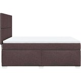 vidaXL Box spring postelja z vzmetnico temno rjava 140x200 cm blago | Shoptok.si