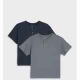 Sinsay Pamučne loose majice s henley izrezom 2 pack Slike