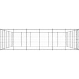 vidaXL vanjski kavez za pse od pocinčanog čelika 50,82 m² | shoptok.hr