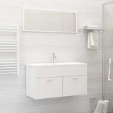 Furnova Kopalniško pohištvo 2 kosa bele barve iverna plošča, (21946035) | Shoptok.si