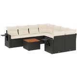  The Living Store Vrtna sedežna garnitura 9-delna z blazinami črn poli ratan - Vrtna Sedežna Garniture, (21443822) | Shoptok.si