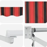 vidaXL Samodejna retraktibilna tenda oranžno rjava 350x250 cm | Shoptok.si