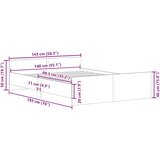  Okvir kreveta bez madraca staro drvo 140x190 cm | shoptok.hr