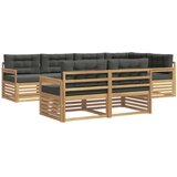  Set vanjskih sofa 7 kom. Bijela i antracit Poliester Smeđa 327 x 168,5 x 73 cm | Shoptok.si
