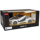  Licencirani avto na daljinsko upravljanje BMW i8 Rastar 1:14 z avtomatskimi vrati - bela | Shoptok.si