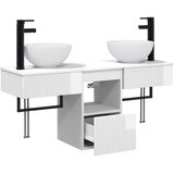  Set namještaja za kupaonicu 3 kom. Bijela visokog sjaja 40 x 41 x 56 cm | Shoptok.si