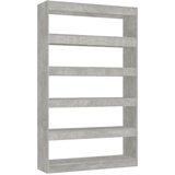vidaXL Knjižna omara/pregrada betonsko siva 100x30x166 cm, (20704942) Cene