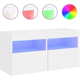  Zidni TV ormarić s LED svjetlima bijeli 80x30x40 cm | shoptok.hr