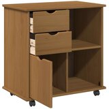  Gležnji kabinet s kolesom Medeno rjava 63,5 x 39 x 65,5 cm, (5000232375) | Shoptok.si