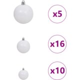  Umjetno božićno drvce s ukrasnim gudačkim svjetlima Zelena PVC | shoptok.hr