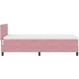 Box Spring postelja z vzmetnico roza 100x200 cm žamet, (22051750) | Shoptok.si