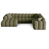 Cosmopolitan Design Zelena kutna garnitura od šenila (s desnim kutom/u obliku slova "U") Treno – | shoptok.hr