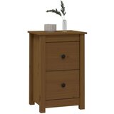  Nočna omarica medeno rjava 40x35x61,5 cm trdna borovina, (20734114) | Shoptok.si