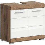 MID.YOU Omarica Za Pod Umivalnik Wave, Bela, Hrast | Shoptok.si