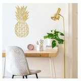 WALLXPERT Dekorativni metalni zidni dodatak Pıneapple Metal Decor Gold | Eponuda.com
