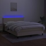  box spring s madracem LED krem 140x200 cm od tkanine | shoptok.hr