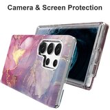 INORCO Za Samsung Galaxy S23 Ultra GW18 IMD marmorni vzorec hrbtni pokrov PC+TPU ovitek za mobilni telefon, odporen proti udarcem, (22033669) | Shoptok.si