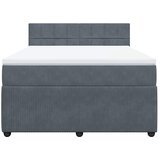  Krevet s oprugama i madracem tamnosivi 140x190 cm baršunasti | shoptok.hr