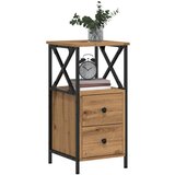 vidaXL Noćni ormarići 2 kom Artisan hrast 34x35 5x70 cm izrađeno drvo | shoptok.hr