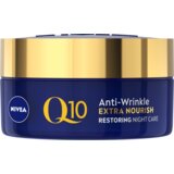 Nivea Q10 Power Anti-Wrinkle + Extra Nourishing negovalna nočna krema proti gubam 50 ml za ženske | Shoptok.si