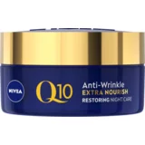 Nivea Q10 Power Anti-Wrinkle + Extra Nourishing negovalna nočna krema proti gubam 50 ml za ženske