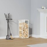  Stalak za drva bijeli 25x25x60 cm Hladno valjani čelik | shoptok.hr