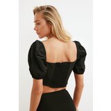 Trendyol Ženska bluza Poplin crna smeđa | ePonuda.com